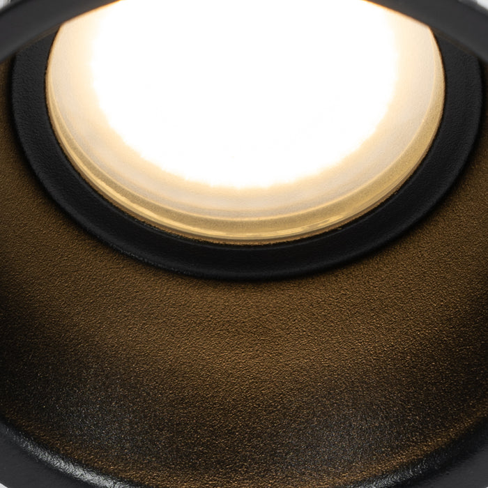 QAZQA Moderne inbouwspot zwart GU10 50mm IP44 - Dept