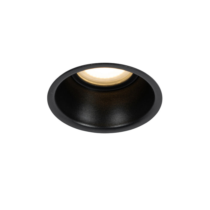QAZQA Moderne inbouwspot zwart GU10 50mm IP44 - Dept