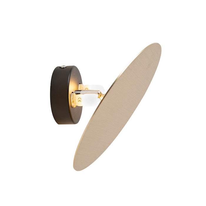 QAZQA Smart wandlamp rond goud incl. 2 Wifi g9 - Pulley