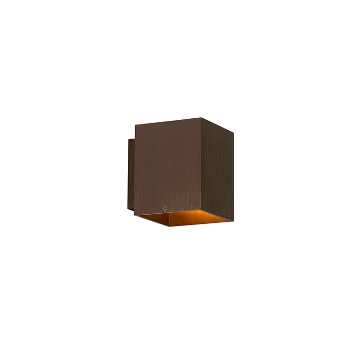 QAZQA Moderne wandlamp donkerbrons vierkant - Sola