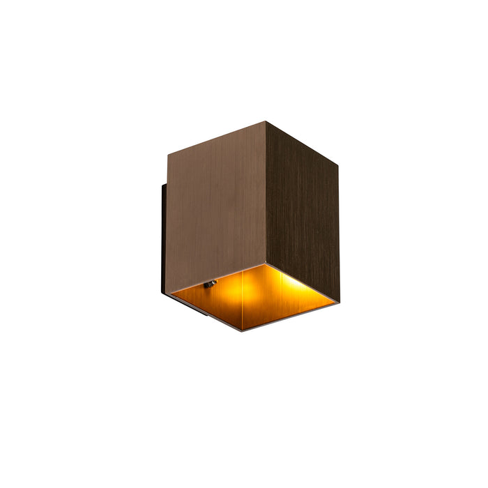 QAZQA Moderne wandlamp donkerbrons vierkant - Sola