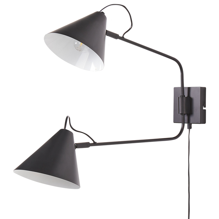 Beliani - MANDIRI - Wandlamp - Zwart - Metaal