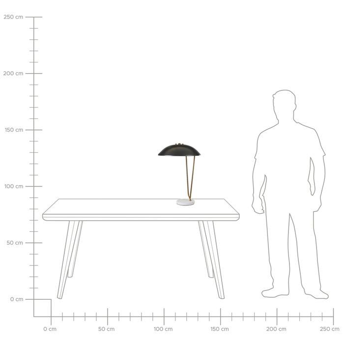 Beliani - DANTO - Tafellamp - Zwart|Goud - Metaal