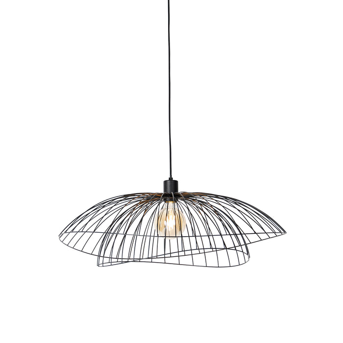 QAZQA Smart hanglamp zwart 66 cm incl. Wifi G95 - Pua