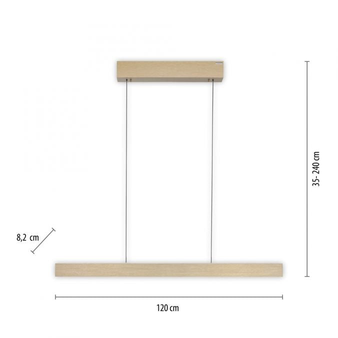 Neuhaus PURE® Hanglamp PURE E-MOTION Gold e-LIFT  120cm incl. Remote