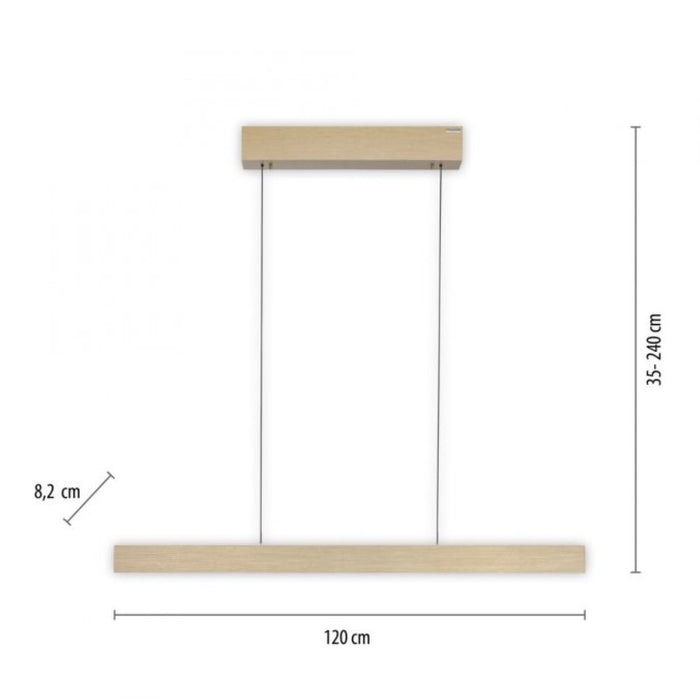Neuhaus PURE® Hanglamp PURE E-MOTION Gold e-LIFT  120cm incl. Remote