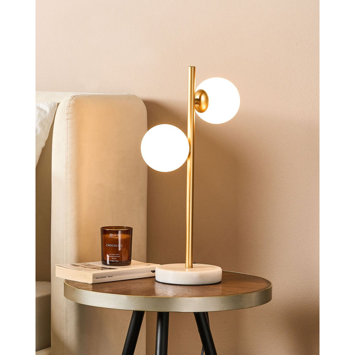 Beliani - MEDINA - Tafellamp - Goud - Metaal