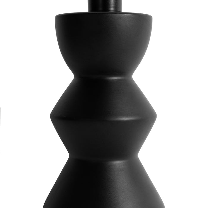 QAZQA Design tafellamp zwart keramiek 16 cm zonder kap - Alisia