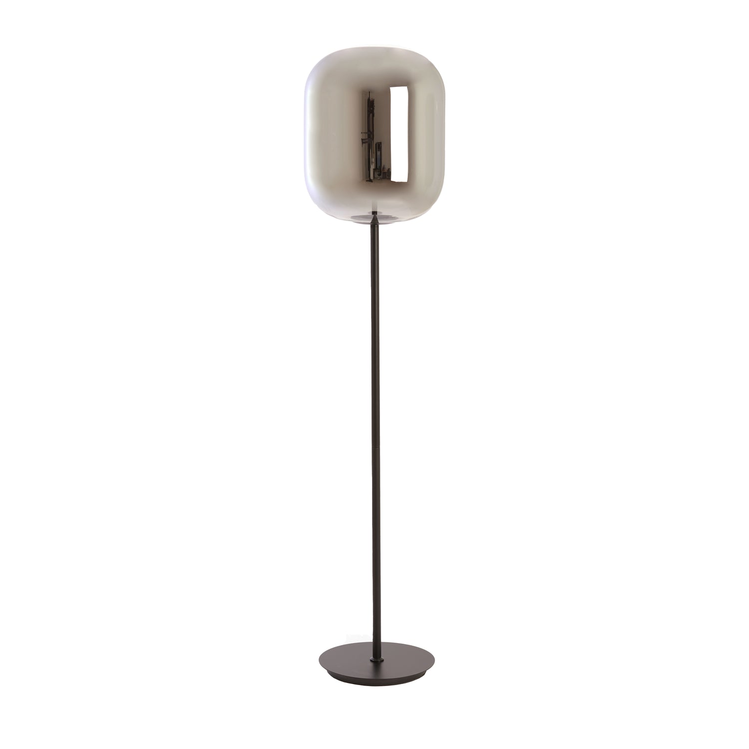 Light&living Vloerlamp Ø35x160 cm JULIA glas smoke+zwart
