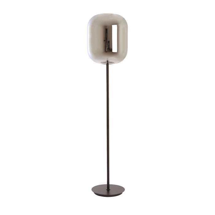 Light&living Vloerlamp Ø35x160 cm JULIA glas smoke+zwart