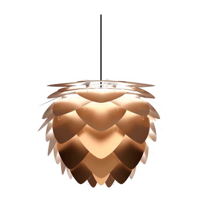 Umage Aluvia Mini hanglamp brushed bronze - met koordset zwart - Ø 40