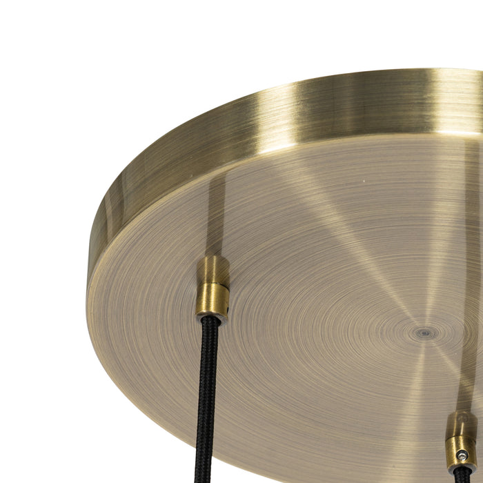 QAZQA Industriële hanglamp brons 3-lichts - Facil