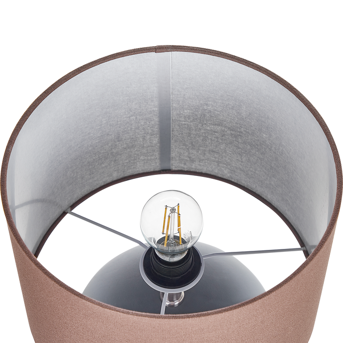 Beliani - AREOSO - Tafellamp - Grijs - Keramiek