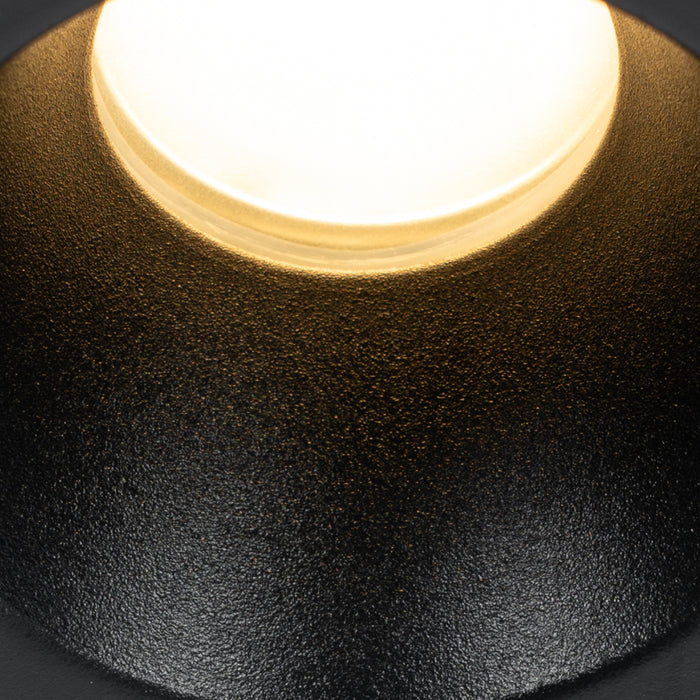 QAZQA Moderne inbouwspot zwart 35 mm IP44 - Dept