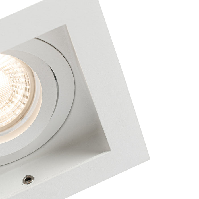 QAZQA Moderne inbouwspot wit verstelbaar - Carree