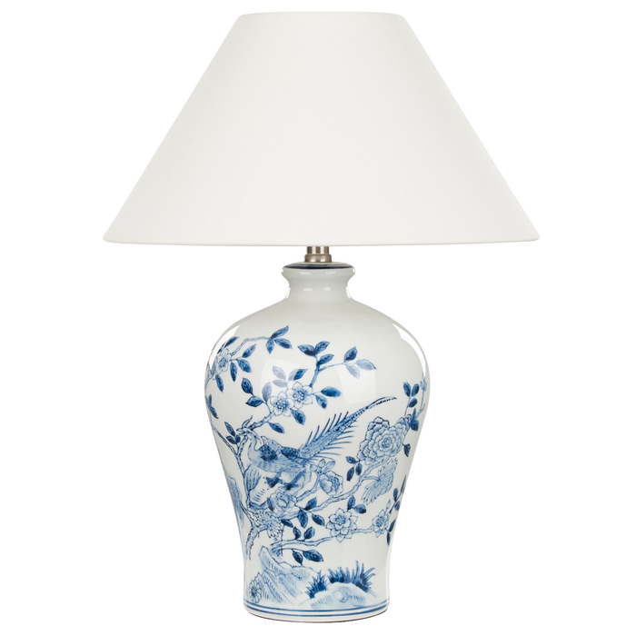 Beliani - MAGROS - Tafellamp - Gebroken wit - Porselein