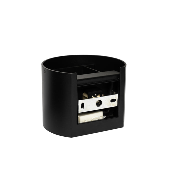 QAZQA Moderne wandlamp zwart met lichteffect rond - Edwin