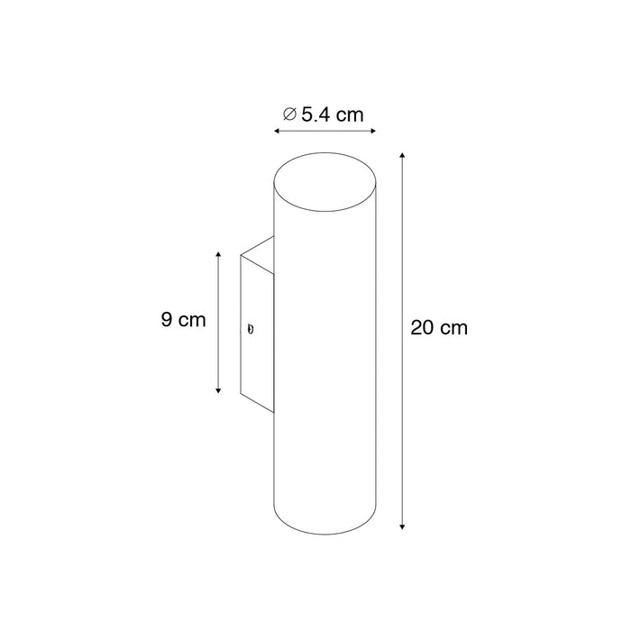 QAZQA Moderne wandlamp brons 2-lichts - Jeana