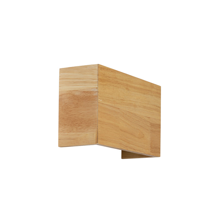 QAZQA Landelijke wandlamp eiken hout 2-lichts - Otan