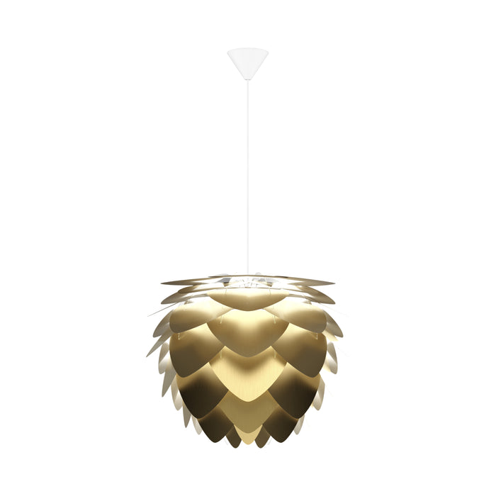 Umage Aluvia Medium hanglamp brushed brass - met koordset wit - Ø 59