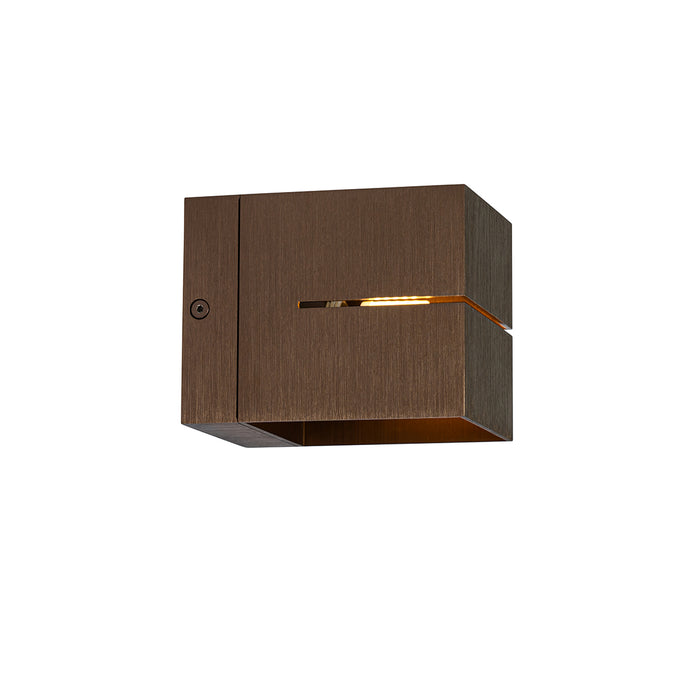 QAZQA Moderne wandlamp donkerbrons - Transfer Groove