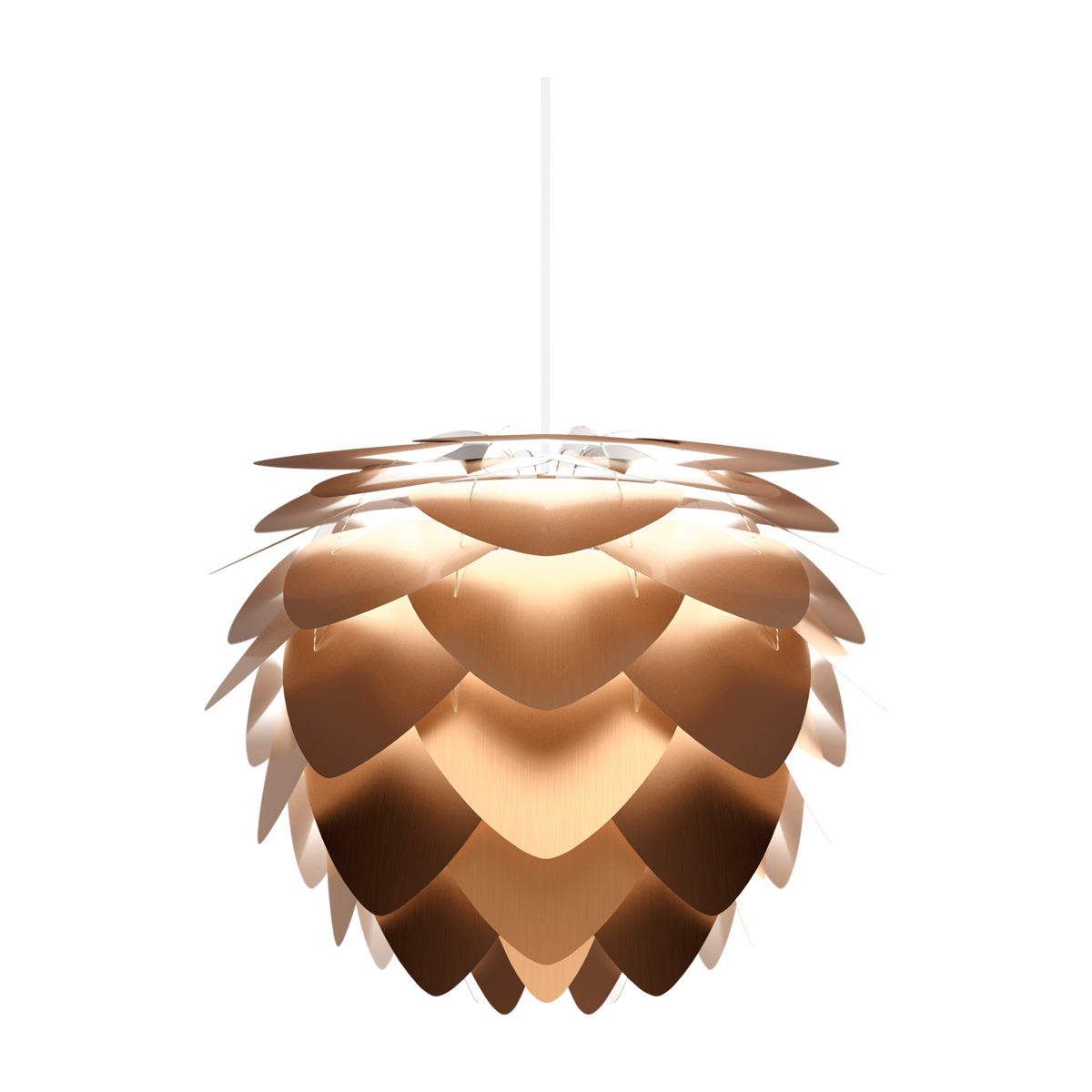 Umage Aluvia Mini hanglamp brushed bronze - met koordset wit - Ø 40 cm