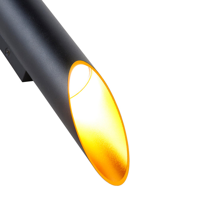 QAZQA Smart wandlamp zwart 5,6 cm incl. 2 Wifi GU10  - Organo