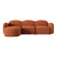 Micadoni Home Blair Hoekbank met Chaise Longue Links - Chenille - Terracotta