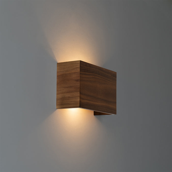 QAZQA Landelijke wandlamp walnoot hout - Otan