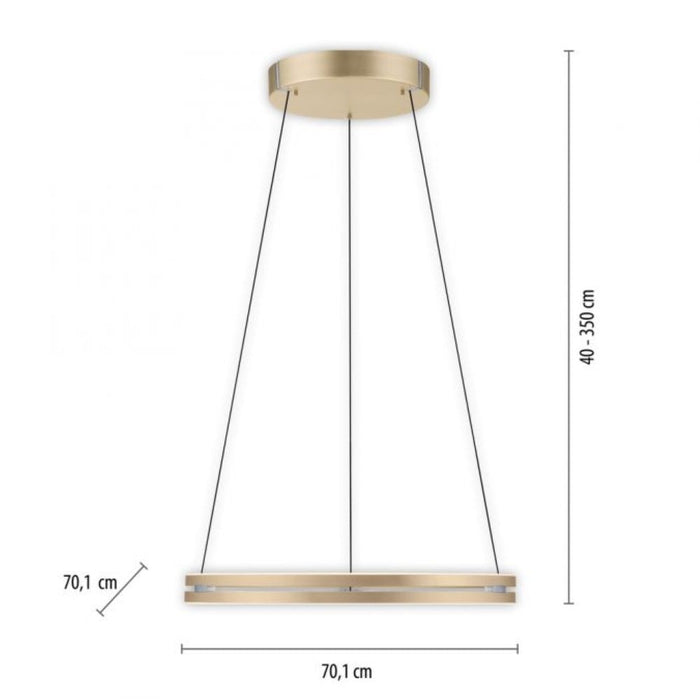 Neuhaus PURE® Neuhaus PURE-MOTO-E-LOOP Hanglamp E-Lift  Gold Ø 70cm