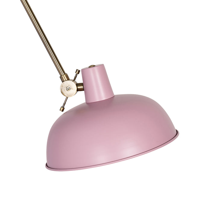 QAZQA Retro wandlamp roze met brons - Milou