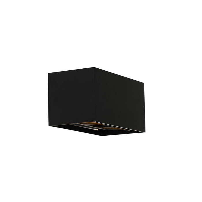 QAZQA Moderne wandlamp zwart rechthoekig 2-lichts - Edwin