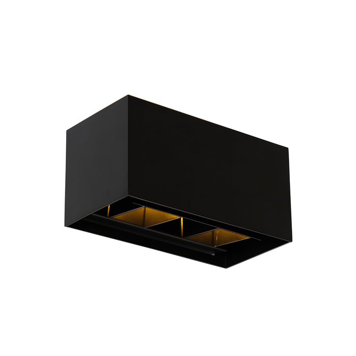 QAZQA Moderne wandlamp zwart rechthoekig 2-lichts - Edwin