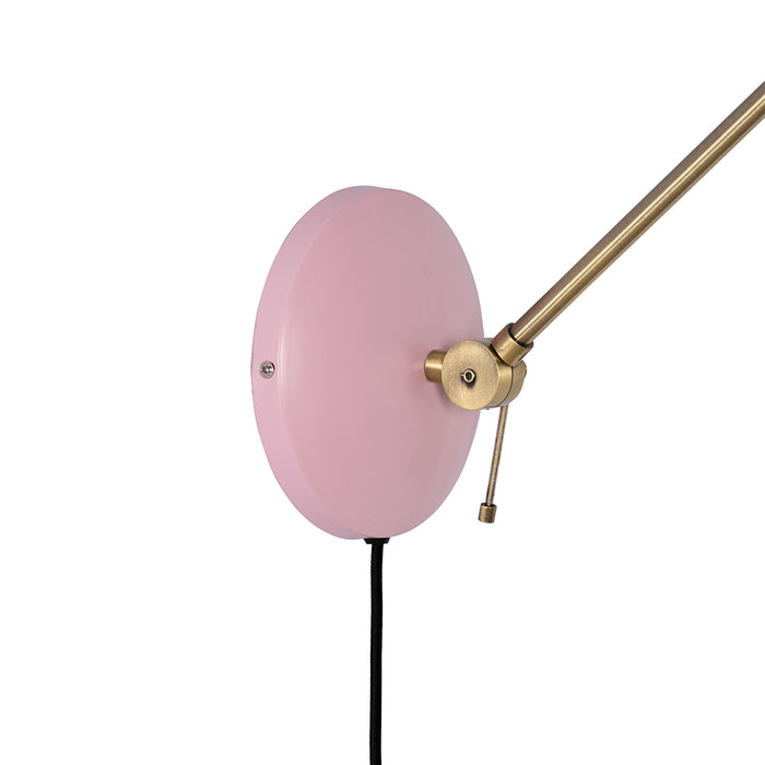 QAZQA Retro wandlamp roze met brons - Milou