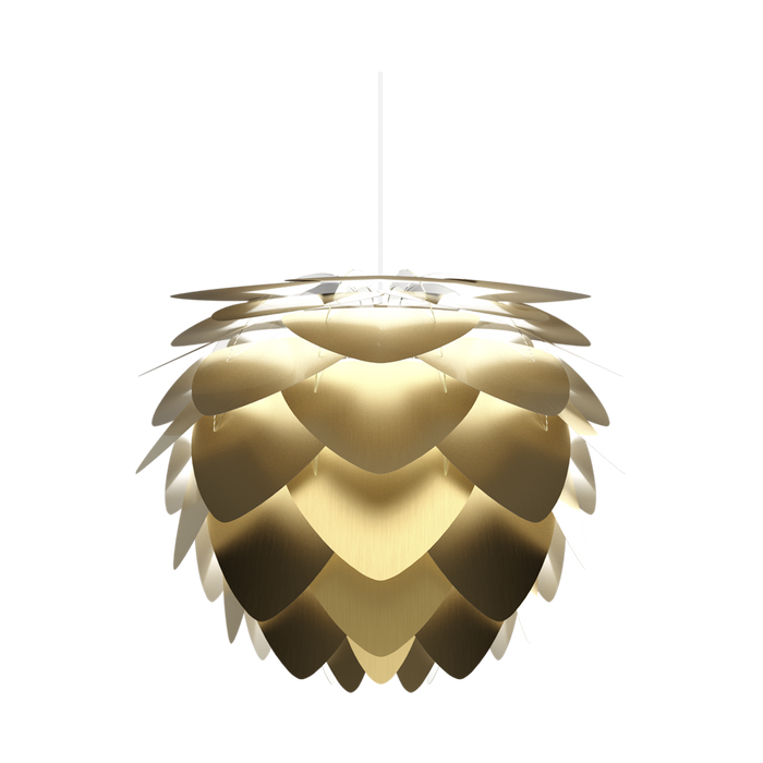 Umage Aluvia Mini hanglamp brushed brass - met koordset wit - Ø 40 cm