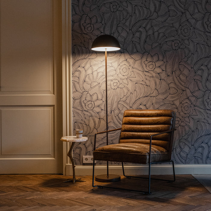 QAZQA Buiten vloerlamp mushroom donkerbrons oplaadbaar - Keira