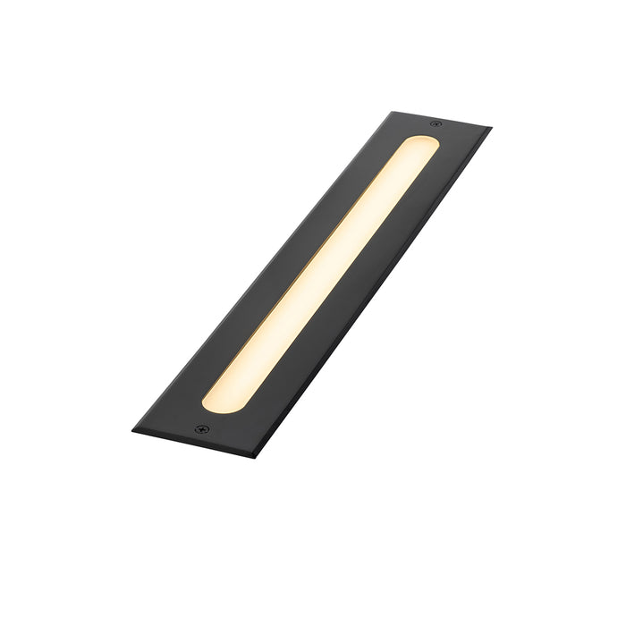 QAZQA Moderne grondspot zwart 50 cm incl. LED IP65 - Eline