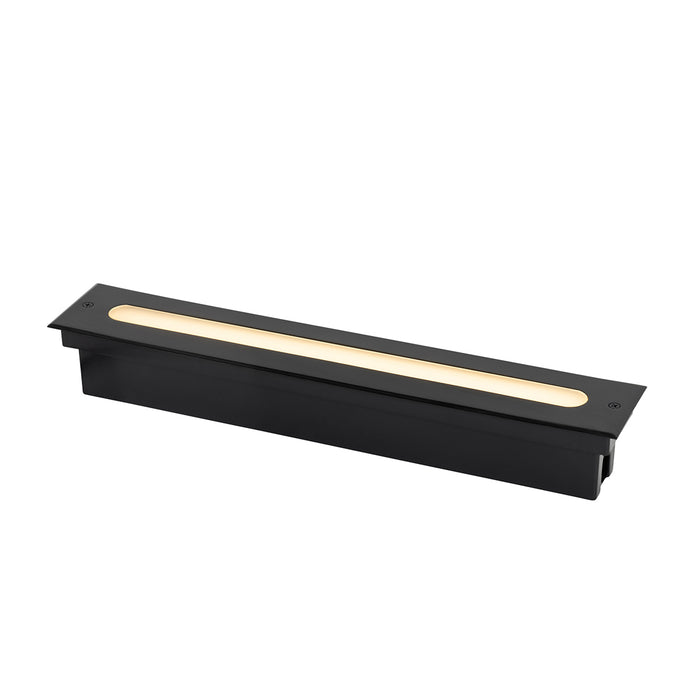 QAZQA Moderne grondspot zwart 50 cm incl. LED IP65 - Eline