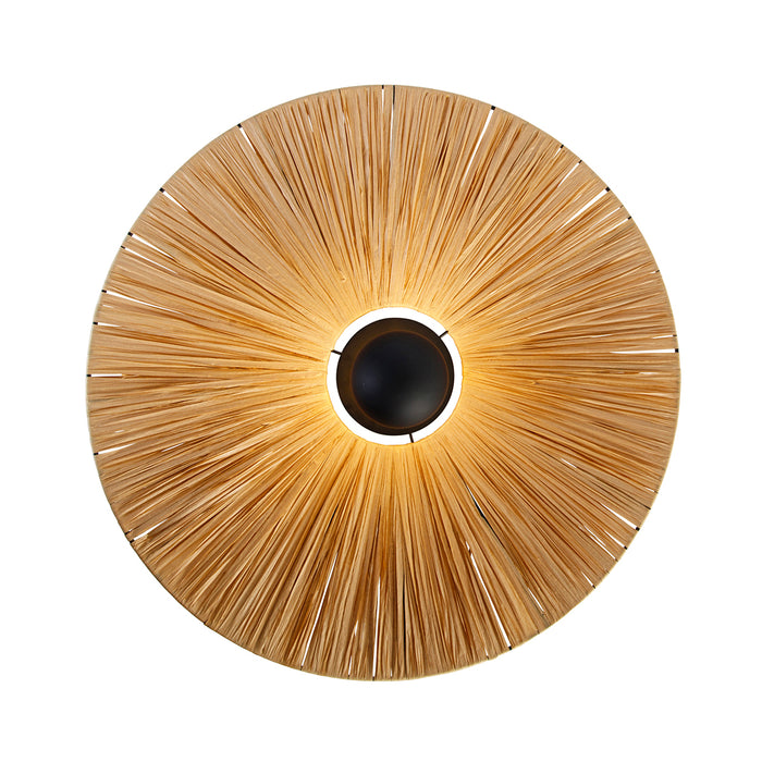 QAZQA Landelijke wandlamp zwart met touw 60 cm - Leia