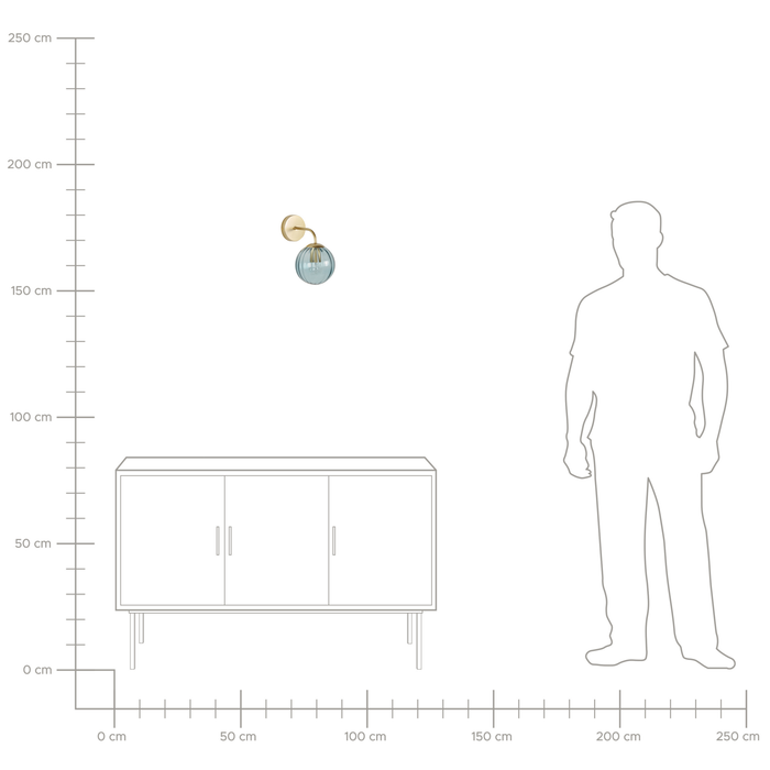 Beliani - BOOMI - Wandlamp - Blauw - Metaal