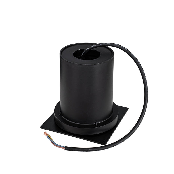 QAZQA Buiten grondspot zwart vierkant verstelbaar IP65 - Delux