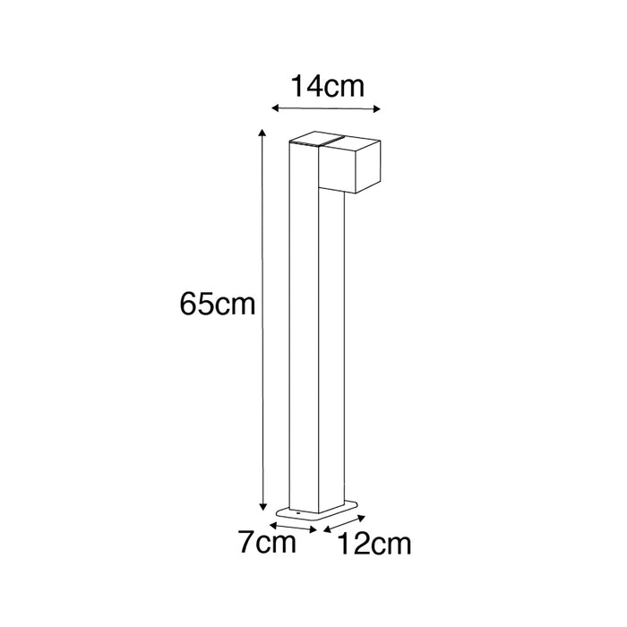 QAZQA Smart staande buitenlamp zwart 65 cm IP44 incl. Wifi GU10 -