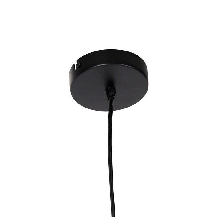 QAZQA Landelijke hanglamp zwart met touw 45 cm - Leia