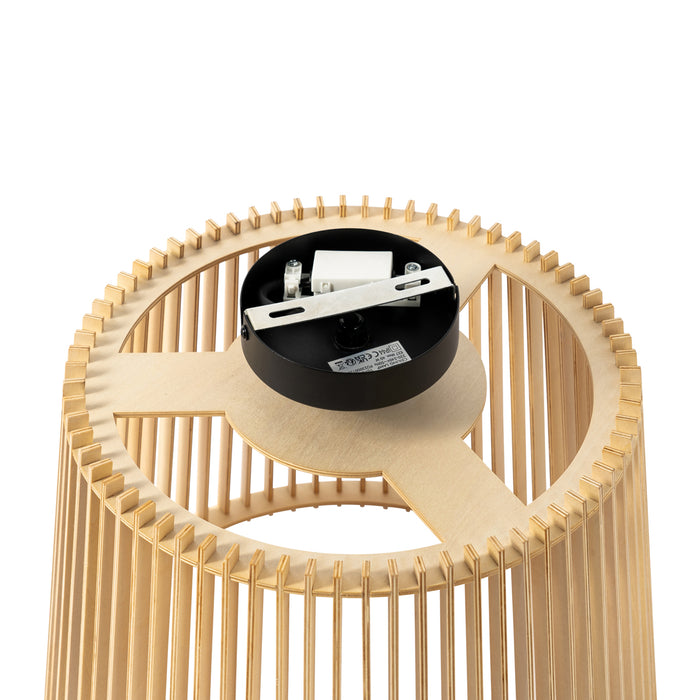 QAZQA Landelijke buiten plafondlamp hout IP44 - Jayla