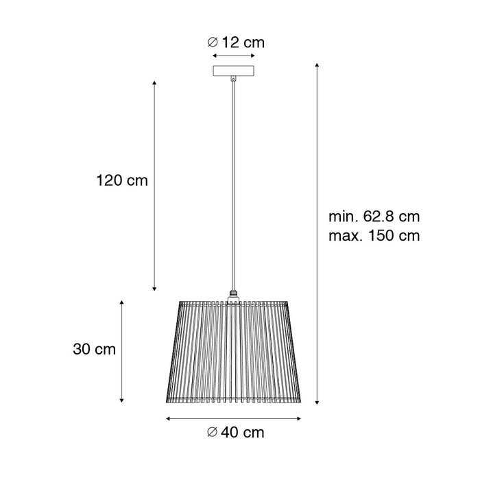QAZQA Landelijke buiten hanglamp hout IP44 - Jayla