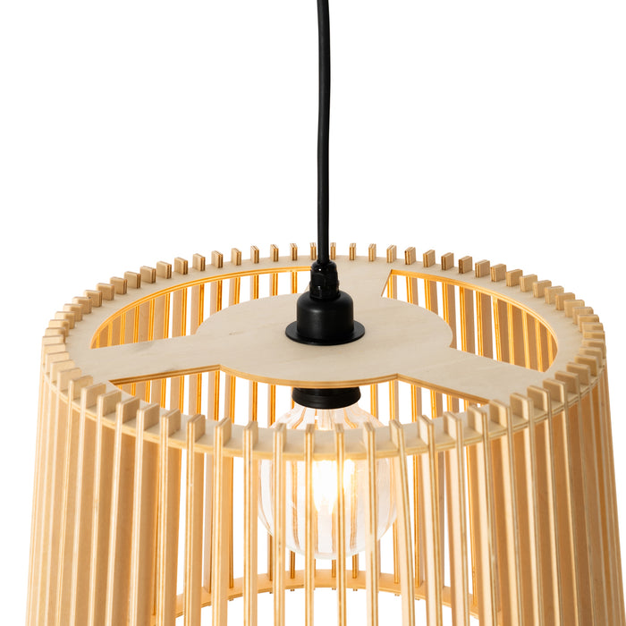 QAZQA Landelijke buiten hanglamp hout IP44 - Jayla