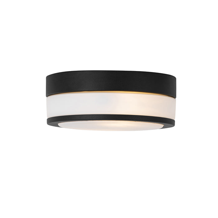 QAZQA Moderne plafondlamp zwart 23 cm IP44  - Flavi