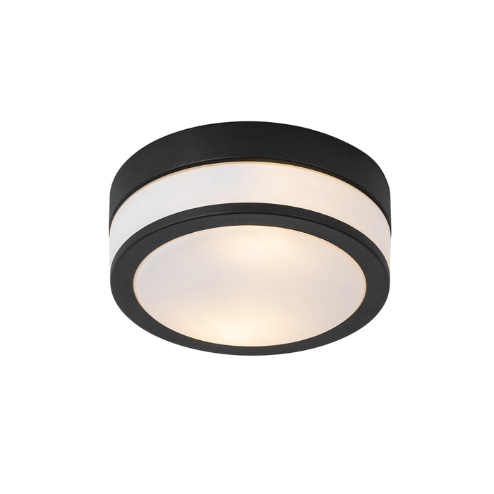 QAZQA Moderne plafondlamp zwart 23 cm IP44  - Flavi