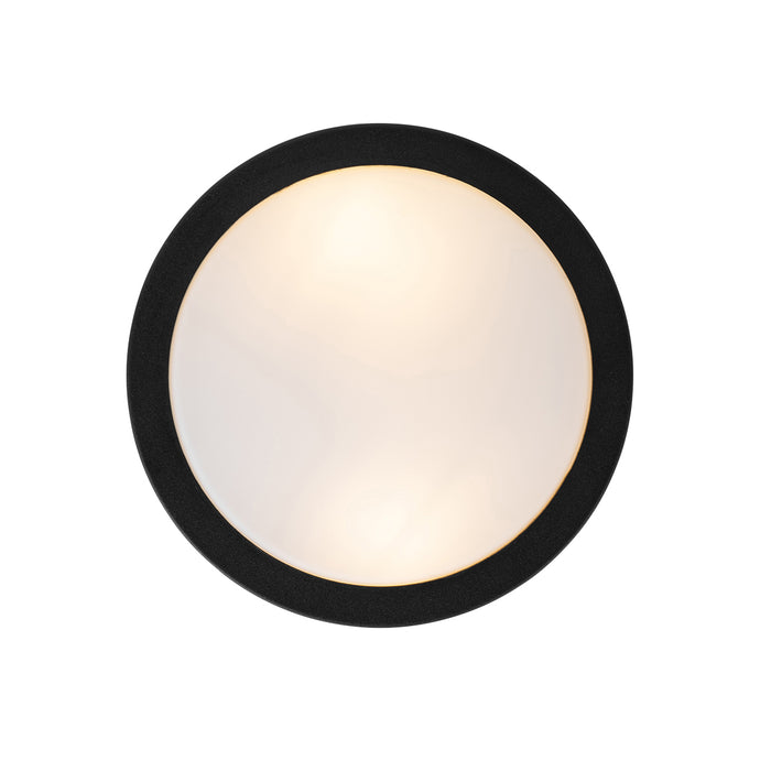 QAZQA Moderne plafondlamp zwart 23 cm IP44  - Flavi