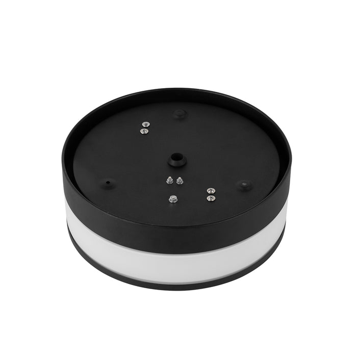 QAZQA Moderne plafondlamp zwart 23 cm IP44  - Flavi
